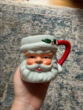 Vintage Christmas Santa Mug Ceramic